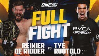Reinier De Ridder vs. Tye Ruotolo | ONE Championship Full Fight