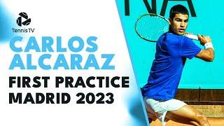 ENTERTAINING Carlos Alcaraz vs Grigor Dimitrov Practice Points | Madrid 2023