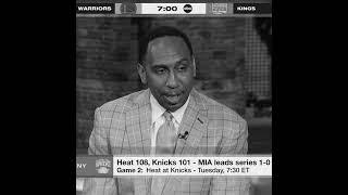 A sad day for Stephen A. after the Knicks' Game 1 loss to the Heat