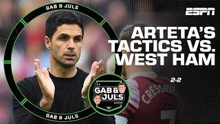 ‘A HUGE BLOW’ Did Arteta’s tactics cost Arsenal in their draw vs. West Ham? | ESPN FC