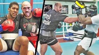 TYSON FURY SPARRING AJ JOSHUA DOUBLE IN CAMP FOR OLEKSANDR USYK! ~LEAKED TRAINING FOOTAGE!~