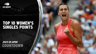 Top 10 Women's Singles Points of the Tournament | 2023 US Open