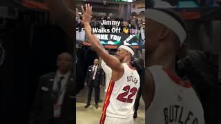Jimmy Butler Waves Goodbye After Heat Win Round 1!  | #shorts