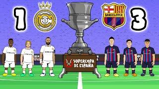 BARCA beat REAL MADRID (Spanish Supercup Goals Highlights Madrid 1-3 Barcelona)