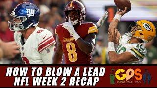 Blown Leads Everywhere: NFL Week 2 Recap