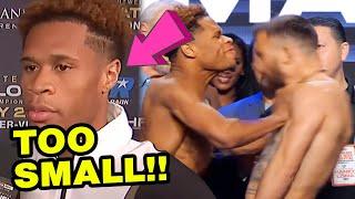 (PUSH!!!) DEVIN HANEY SHOVES LOMACHENKO ON STAGE AT WEIGH-IN