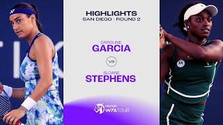 Caroline Garcia vs. Sloane Stephens | 2023 San Diego Round of 16 | WTA Match Highlights