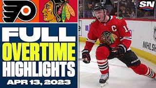 Philadelphia Flyers vs. Chicago Blackhawks | FULL Overtime Highlights - April 13, 2023