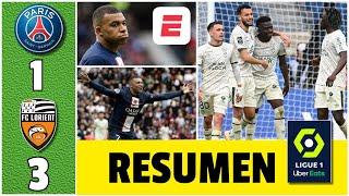 TERROR EN EL PARQUE DE LOS PRÍNCIPES PSG cayó ante Lorient. Mbappé marcó el de la honra | Ligue 1