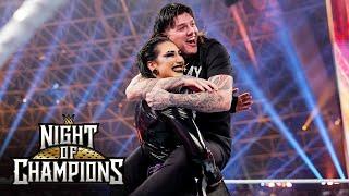 Dominik Mysterio jumps into Rhea Ripley’s arms: WWE Night of Champions Highlights