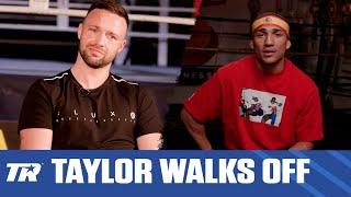 Josh Taylor Had Enough of Teofimo Lopez, Gets Up & Leaves During Interview | Taylor v Lopez June 10