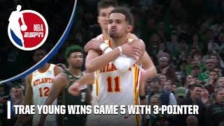 Trae Young DRILLS GAME-WINNING 3 to keep Hawks alive | NBA on ESPN