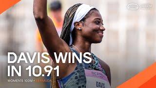 Davis for the win in the women's 100m | Continental Tour Gold 2023