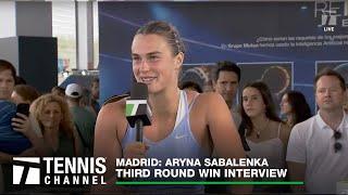 Aryna Sabalenka talks about her 2021 Madrid Title | 2023 Madrid Third Round