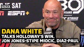 Dana White Talks Max Holloway's Win, Diaz vs. Paul, 'Pissed Off' At Clay Guida | UFC Kansas City