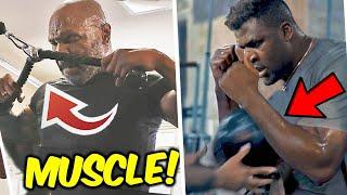 *WOW* MIKE TYSON STRENGTH TRAINING w/ NGANNOU TO POWER K.O FURY ~UNSEEN BODYBUILDING FOOTAGE~