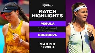 Jessica Pegula vs. Marie Bouzkova | 2023 Madrid Round 3 | WTA Match Highlights