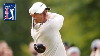 Rory McIlroy drives but each one goes longer than the one before