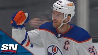 Oilers' Connor McDavid Redirects Evan Bouchard's Pass Five-Hole To Open Scoring In Game 6