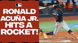 Ronald Acuña Jr. SMOKED this ball over the center field wall!