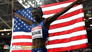 Tori Bowie leans to win 100m dash at 2017 Track & Field World Championships | NBC Sports
