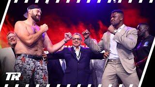 Tyson Fury & Francis Ngannou Talk Back & Forth During 1st Faceoff | #furyngannou Oct 28th