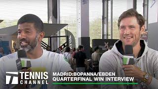 Bopanna/Ebden discuss their new successful partnership | 2023 Madrid Quarterfinal
