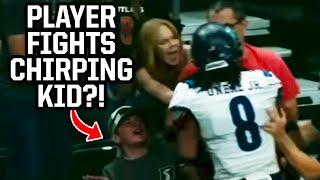 Football player goes after kid in the stands, a breakdown