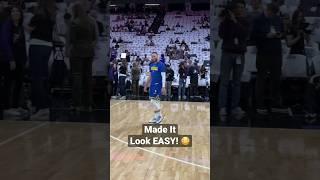 Steph Curry Makes Logo Threes Look EASY!  | #shorts