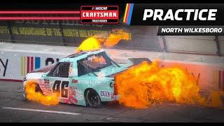 Akinori Ogata up in flames during NCTS practice