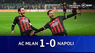 AC Milan v Napoli (1-0) | Brahim Diaz magic helps tee up opening goal! | Champions League Highlights