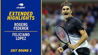 Roger Federer vs. Feliciano Lopez Extended Highlights | 2017 US Open Round 3