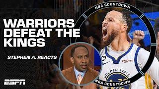Stephen A. reacts to the Warriors' CLOSE win over the Kings and tying the series 2-2 | NBA Countdown