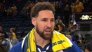 Klay Thompson on GSW blowout: 'No message, it's 1-1 ... LeBron & AD have seen it all!' | NBA on ESPN