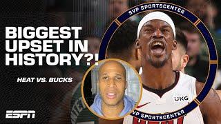 The BIGGEST upset in NBA history! - Heat beating the Bucks has Richard Jefferson SHOOK