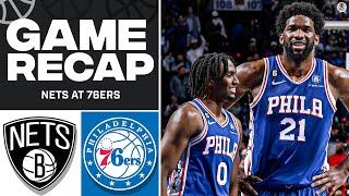76ers PULL AWAY LATE TO TAKE 2-0 SERIES LEAD Over Nets in Round 1 of 2023 NBA Playoffs | CBS Sports