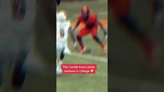 When Lamar Jackson HURDLED a defender in college  #shorts