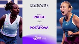Alycia Parks  vs. Anastasia Potapova | 2023 San Diego Round 1 | WTA Match Highlights