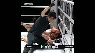 Ismail Khan  scores the slick submission over Cho Joon Goon via third-round rear-naked choke