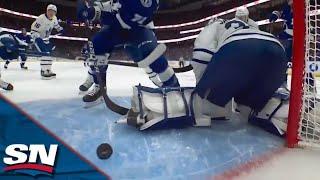 Maple Leafs' Matthew Knies Makes Goal-Saving Clearance After Lightning Shot Gets Past Ilya Samsonov