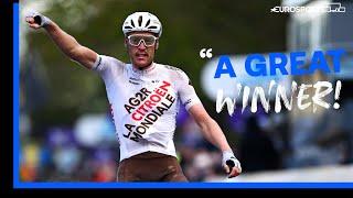 Dorian Godon Wins Challenging Brabantse Pijl In The Rain After Two-Man Sprint Finish! | Eurosport
