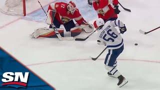 Maple Leafs' Erik Gustafsson Credited With Goal After Puck Deflects Off Panthers Stick