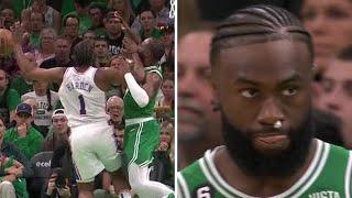 James Harden given FLAGRANT 1 for this play on Jaylen Brown | NBA on ESPN