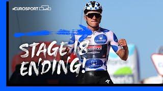 50TH PROFESSIONAL WIN!  | Stage 18 Vuelta a España Race Conclusion | Eurosport