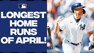 MONSTER home runs from April! (Longest homers of month feat. Giancarlo Stanton, CJ Cron and more!)