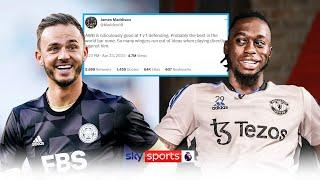 "Was it real or not?"  | Aaron Wan-Bissaka reacts to James Maddison "best in world" praise