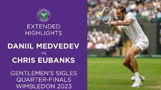 Daniil Medvedev vs Chris Eubanks | Quarter-final Extended Highlights | Wimbledon 2023
