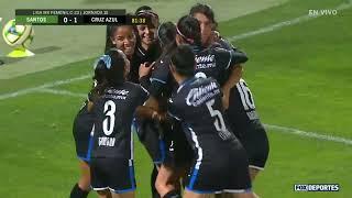 Santos vs Cruz Azul | Gol de Cruz Azul | FOX Liga MX Femenil