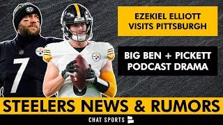 NFL News: DRAMA After Ben Roethlisberger Podcast With Kenny Pickett + Ezekiel Elliott To Pittsburgh?