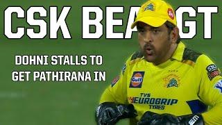 MS Dhoni strategically stalls and CSK beat GT, a breakdown